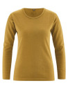 Tee-shirt manches longues femme chanvre et coton bio ocre