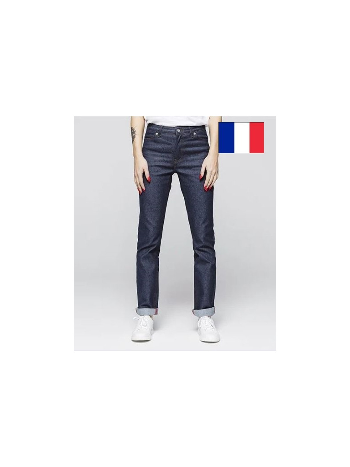 Jeans pour Femme en Coton Bio Coupe Droite - Made in France 1083