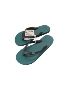 tongs caoutchouc brun/vert